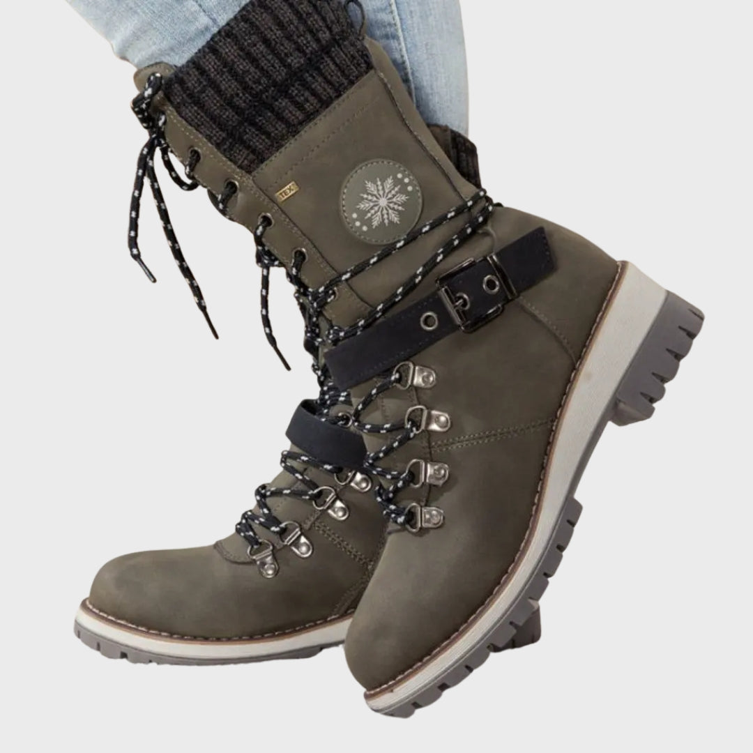 Imogen | Winter Lace-Up Snow Boots – Anti-Slip Sole