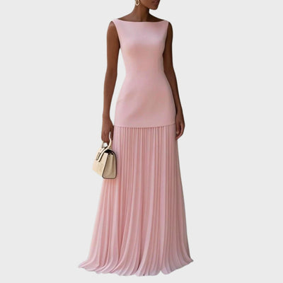 Klara | Sleeveless Pleated Maxi Dress