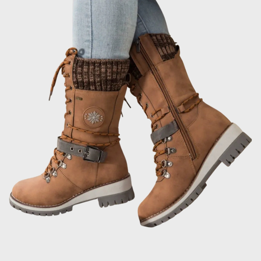 Imogen | Winter Lace-Up Snow Boots – Anti-Slip Sole
