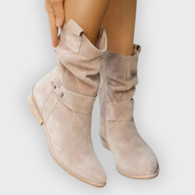 Ella | Low Heeled Boots With Side Zippers