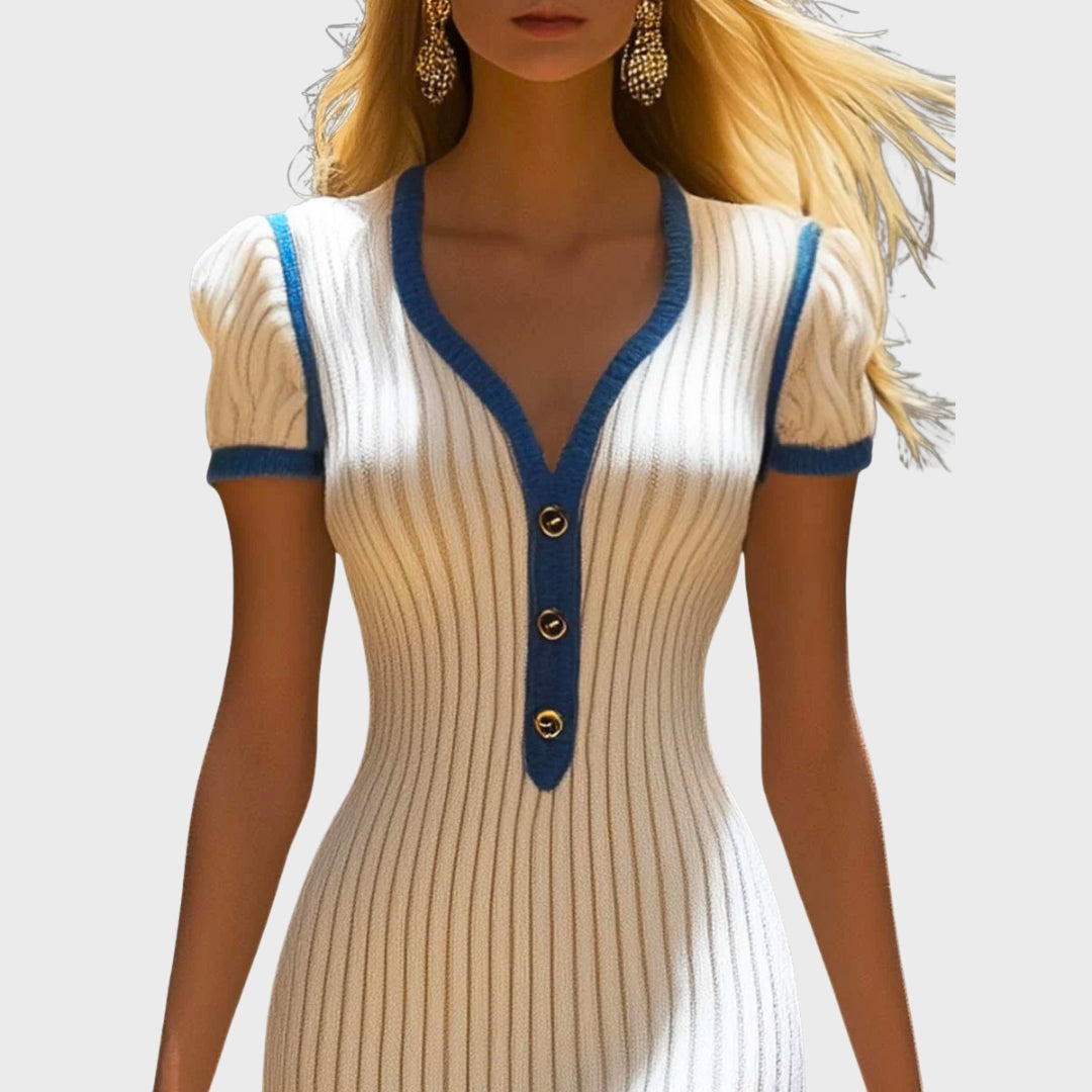 Ellena I Elegant Fishtail Midi Dress