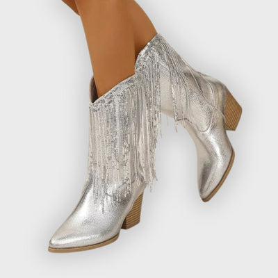 Lily | Mid-Calf Boots – Sequin Finish