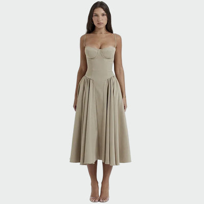 Isabella Rose Mae | Satin Maxi Dress With Slim Straps