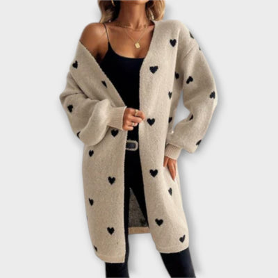 Amelia | Extravagant Cardigan With Heart Embroideries