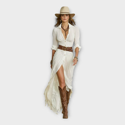 Alexandra | Glamorous Bohemian Long Dress Ensemble