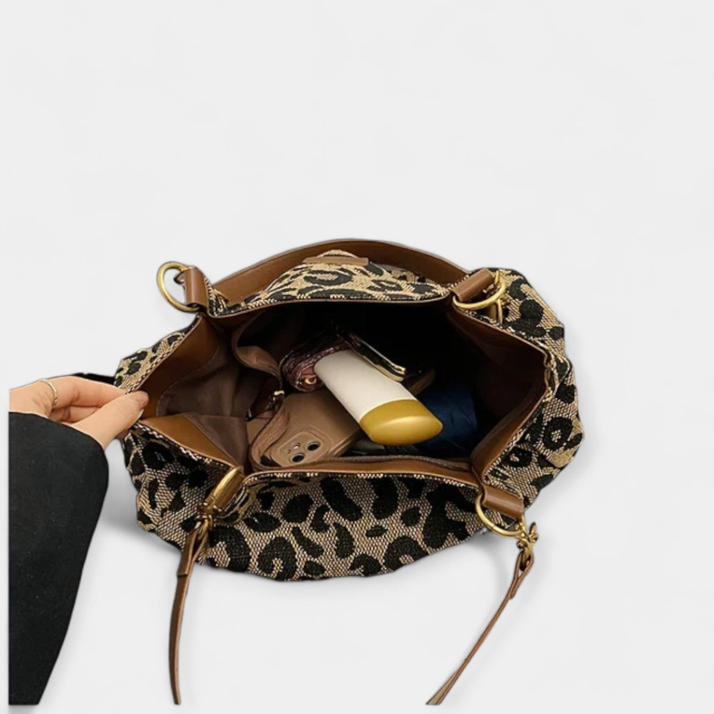 Luxe Leather Animal Print Shoulder Bag Limited Edition