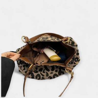 Luxe Leather Animal Print Shoulder Bag Limited Edition