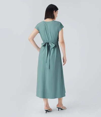 Olivia – Elegant Wrap Dress with High Waist