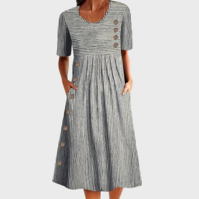 Sarah | Striped Cotton Summer Dress