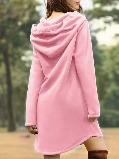 Skye | Hoodie Dress - Hooded with Kangaroo Pocket