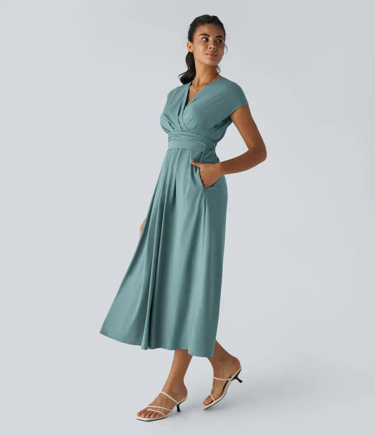 Olivia – Elegant Wrap Dress with High Waist