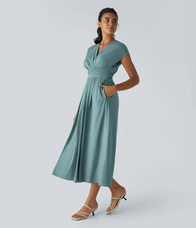 Olivia – Elegant Wrap Dress with High Waist