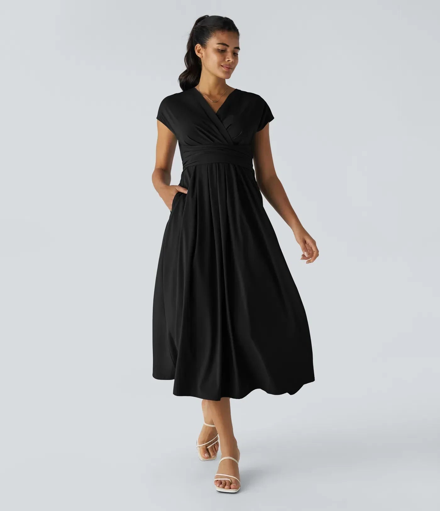 Olivia – Elegant Wrap Dress with High Waist