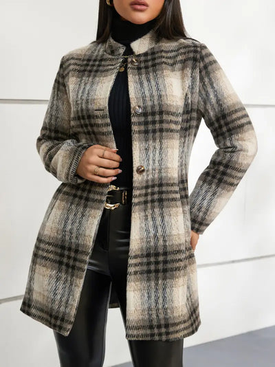 Ivy™ | Stylish Women's Checked Trench Coat