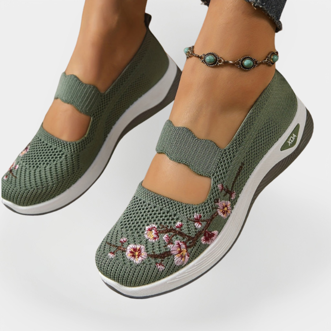 Rowan | Orthopaedic Footwear With Floral Embroidery