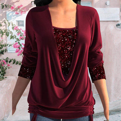 Elegant Women's Long-Sleeve Blouse | Comfortable Fit