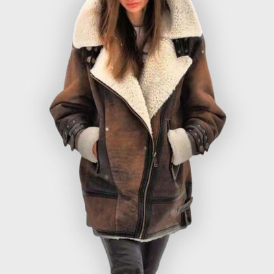 Alina | Shearling Aviator Jacket