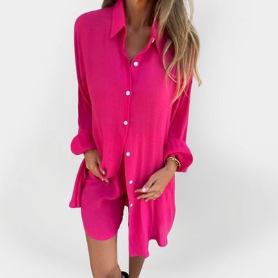 Charlotte Grace | Everyday Linen Blouse and Shorts