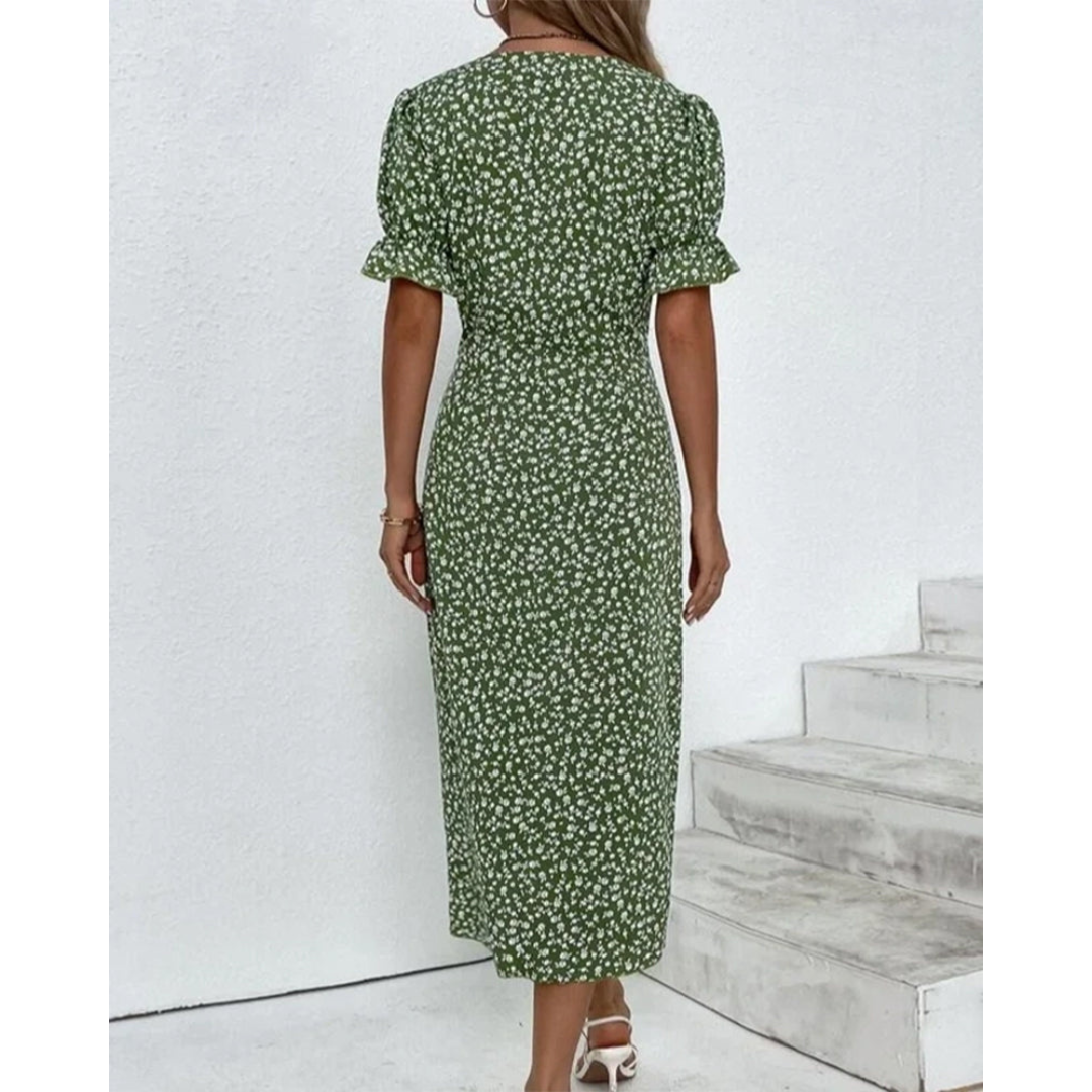 Iliana | Elegant Ladies Midi Split Dress