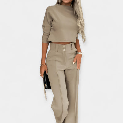AlexandrineFortescue | Elegant Crop Top and Trousers