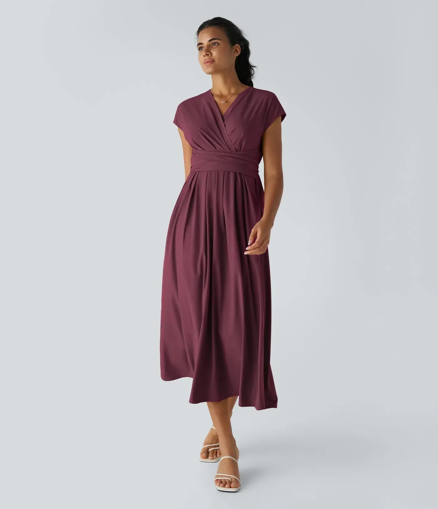 Olivia – Elegant Wrap Dress with High Waist