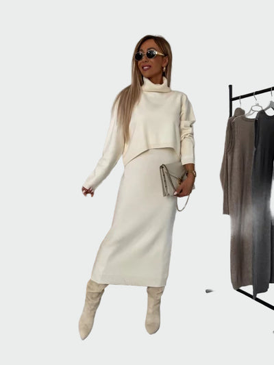 Charlotte | Dress and Turtleneck Cashmere Ensemble