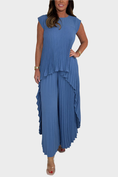 Taylor | Incomprehensibly Pleated Top Wide-Leg Trousers