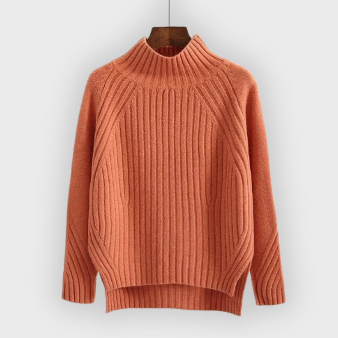 Penelope | Knitted Sweater With Half Turtleneck