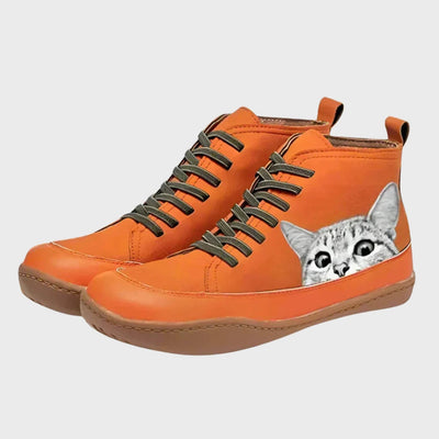 Emma | Autumn Cat-Lovers Leather Boots