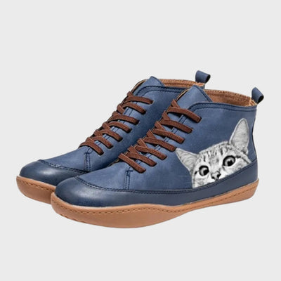 Emma | Autumn Cat-Lovers Leather Boots