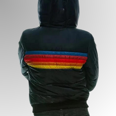Faye | Rainbow Stripe Zip Jacket