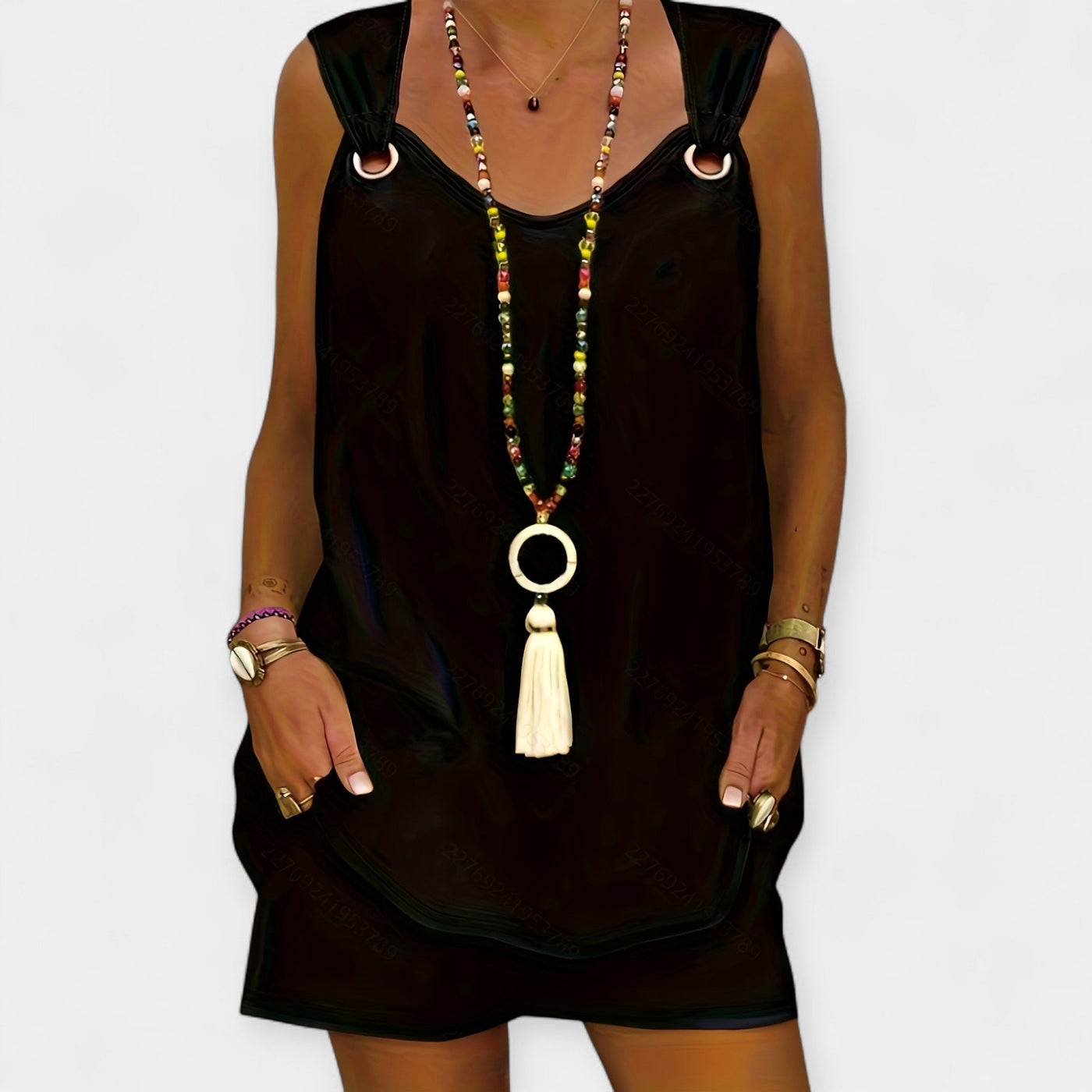 Evangeline | Luxurious Sleeveless Blouse With Shorts