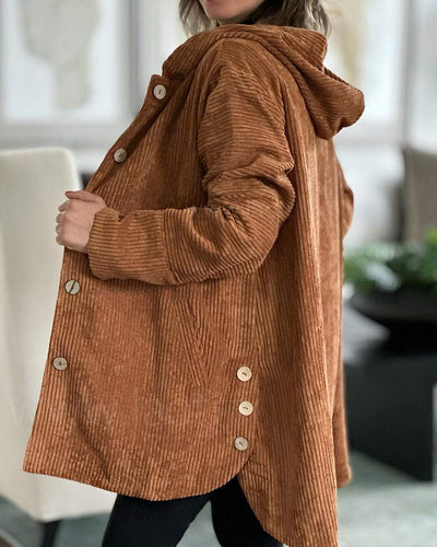 Cora™ | Cosy Corduroy Hooded Jacket
