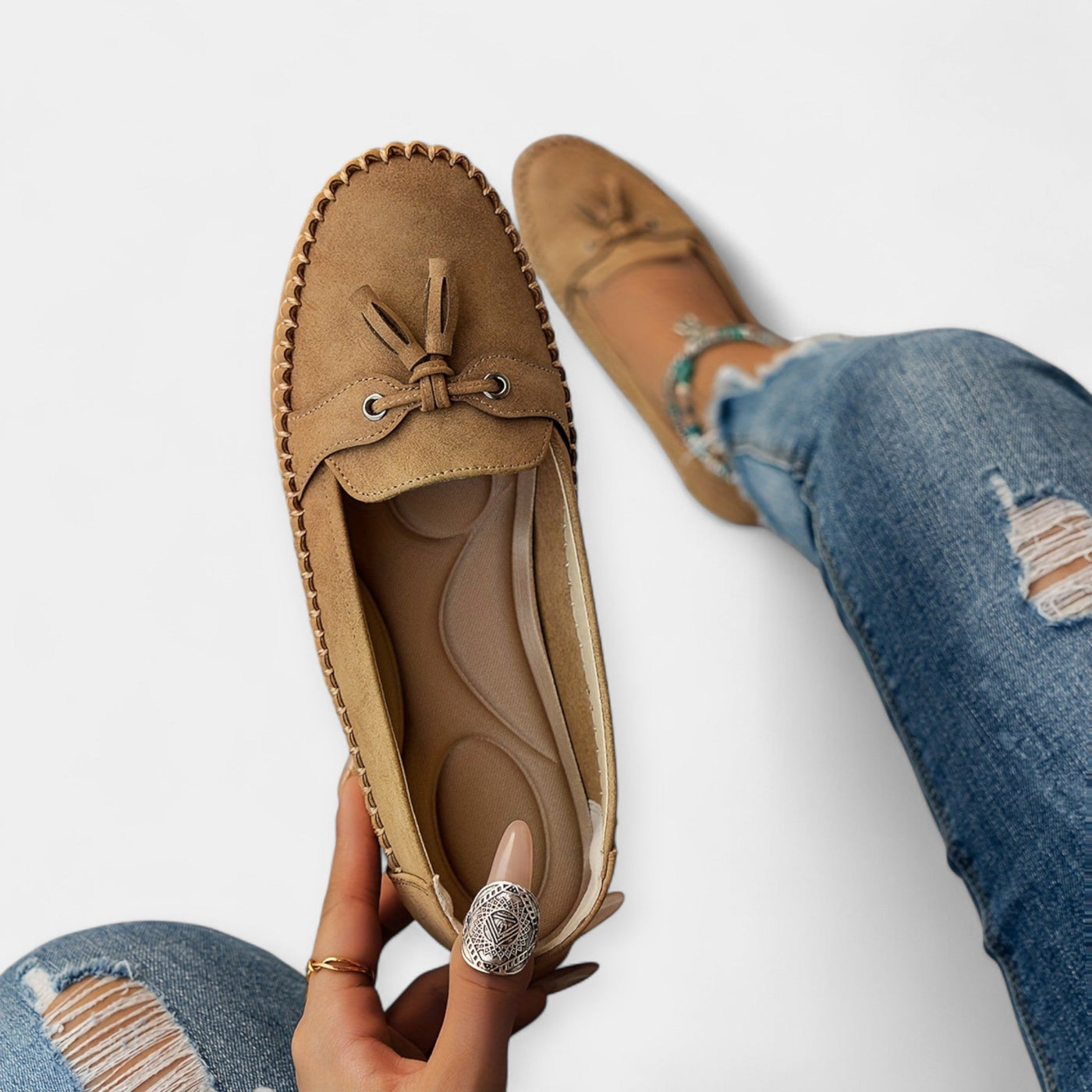 Alexandrina | Elegant Ballet Flats With Bow