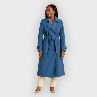Frances | Double-Breasted Trench Coat with Belted Waist