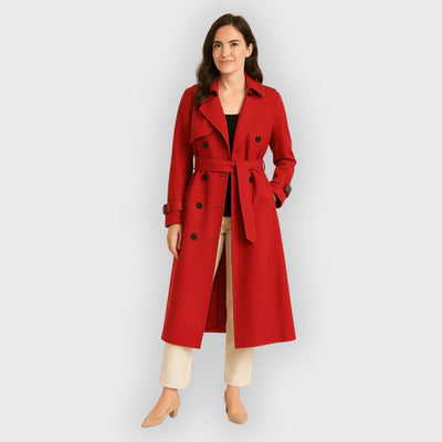 Frances | Double-Breasted Trench Coat with Belted Waist