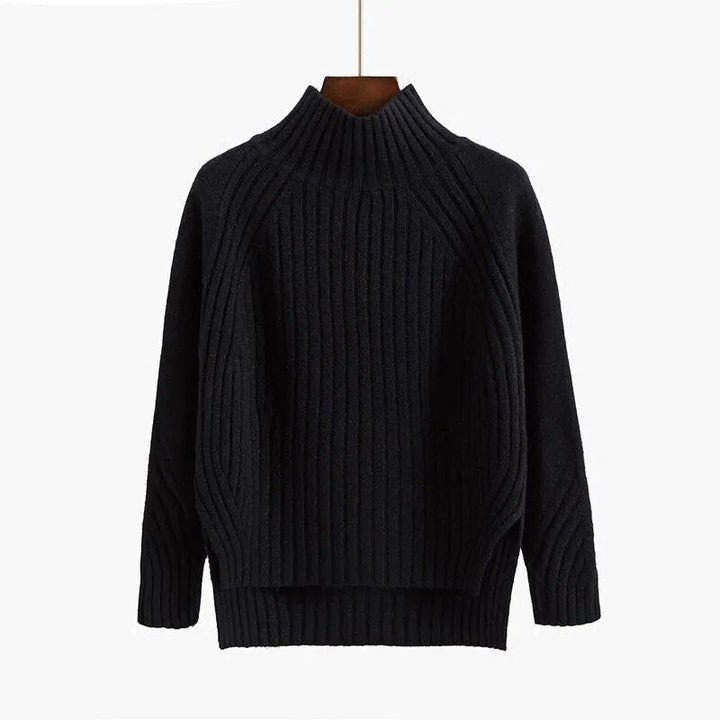Penelope | Knitted Sweater With Half Turtleneck