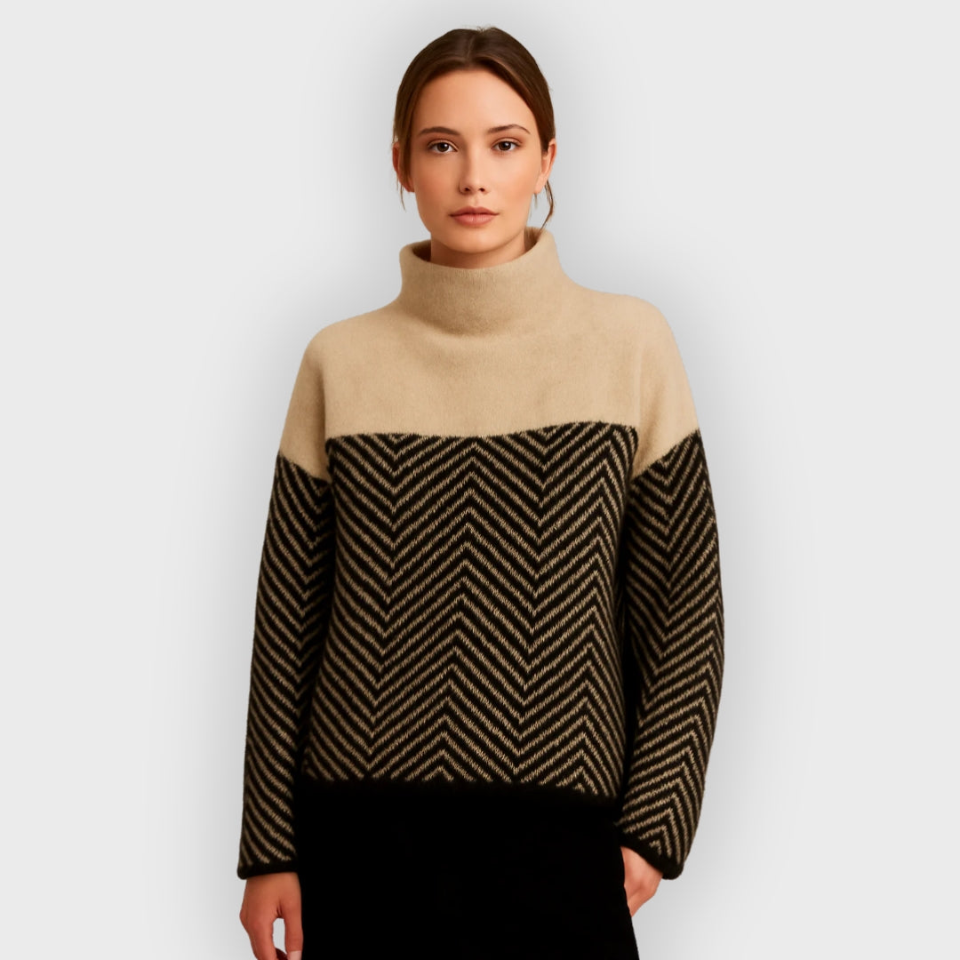 Maria | Turtleneck Sweater – Ribbed Cuffs