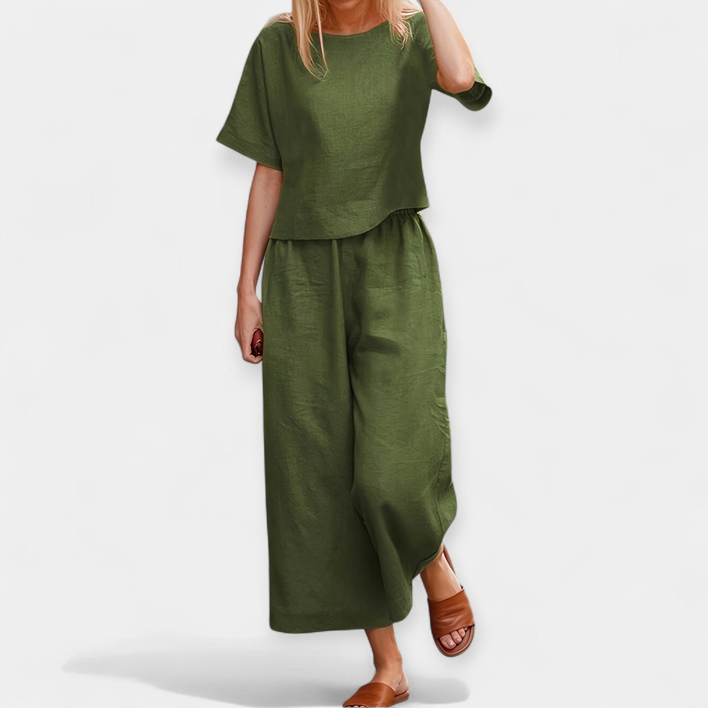 Alexandra Windsor | Airy Comfortable Linen Trousers Top