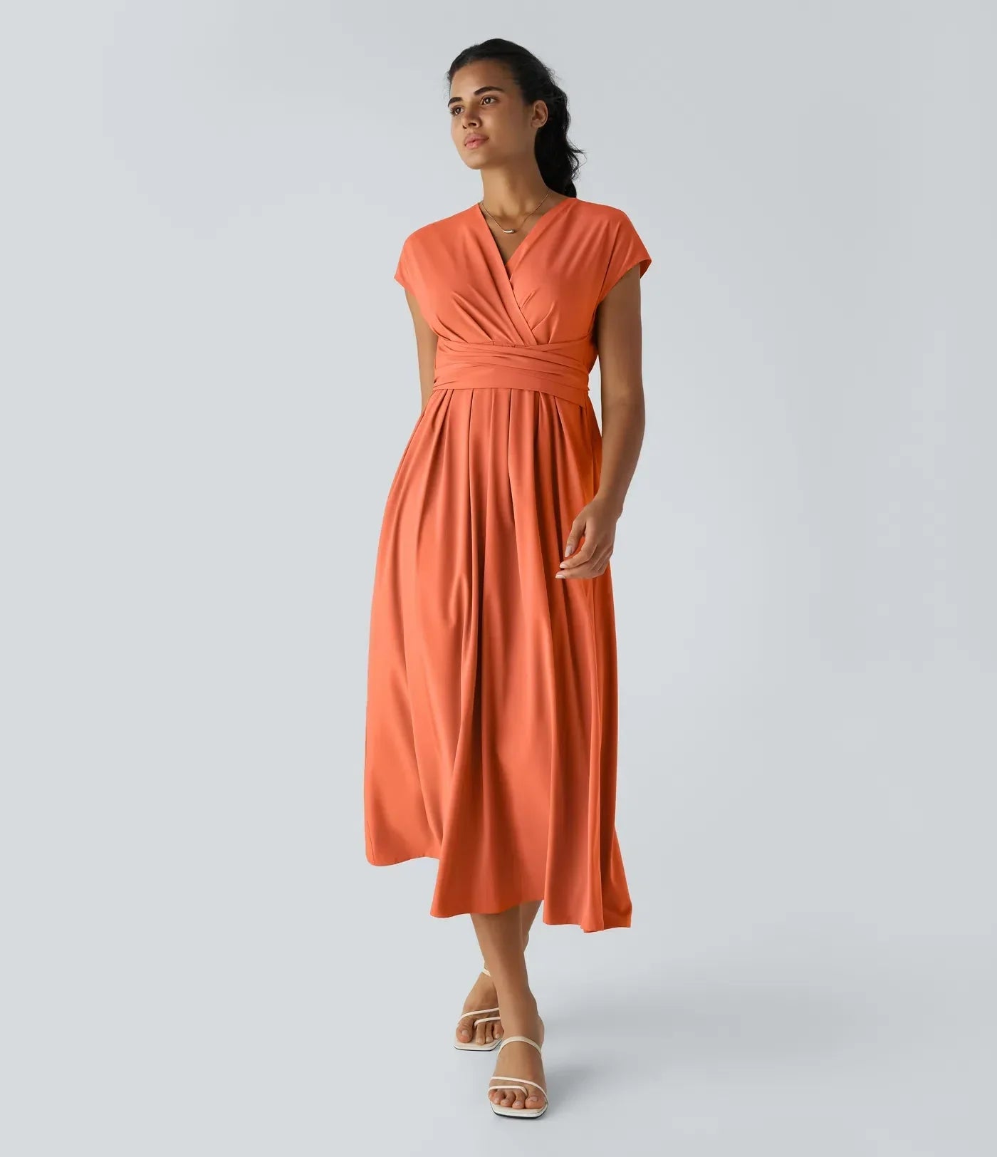 Olivia – Elegant Wrap Dress with High Waist