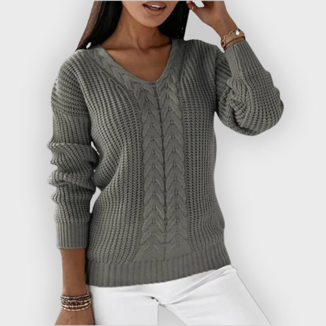 Scarlett | V-neck Knitted Pullover