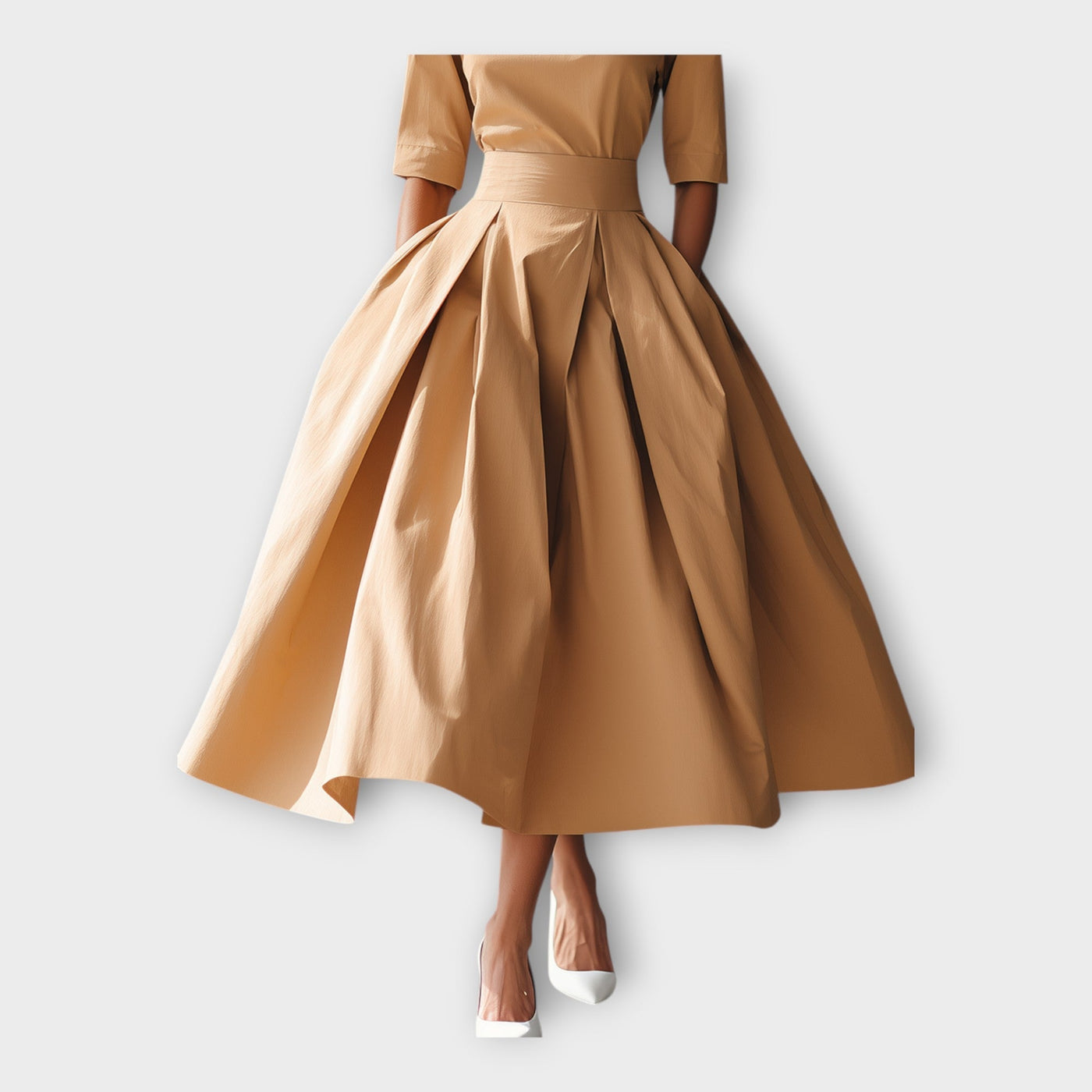 Catherine | Refined Minimalist Midi Dress Silhouette