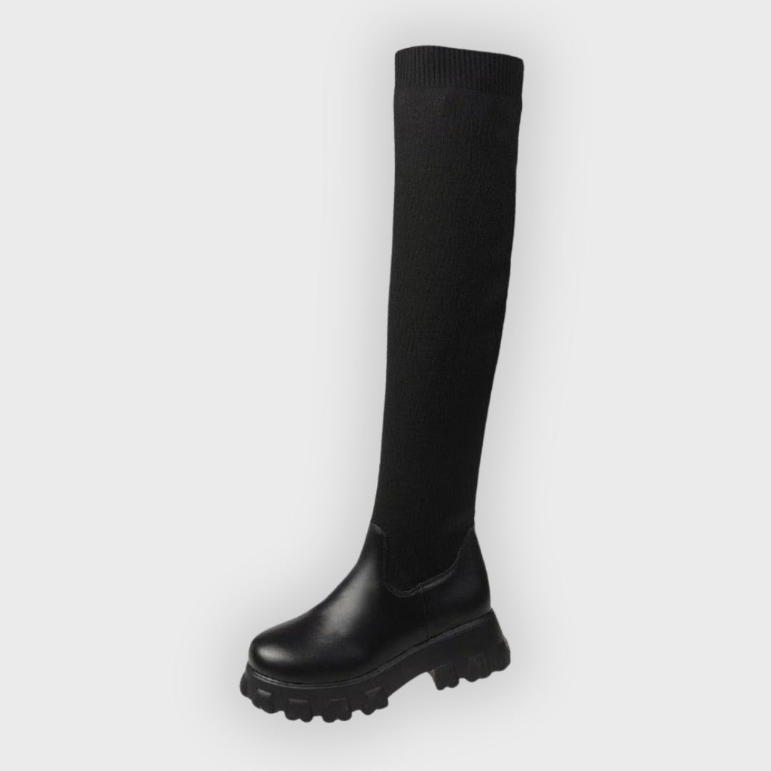 Joan | Vegan Leather Boots Eco-Friendly Black