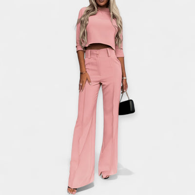 AlexandrineFortescue | Elegant Crop Top and Trousers