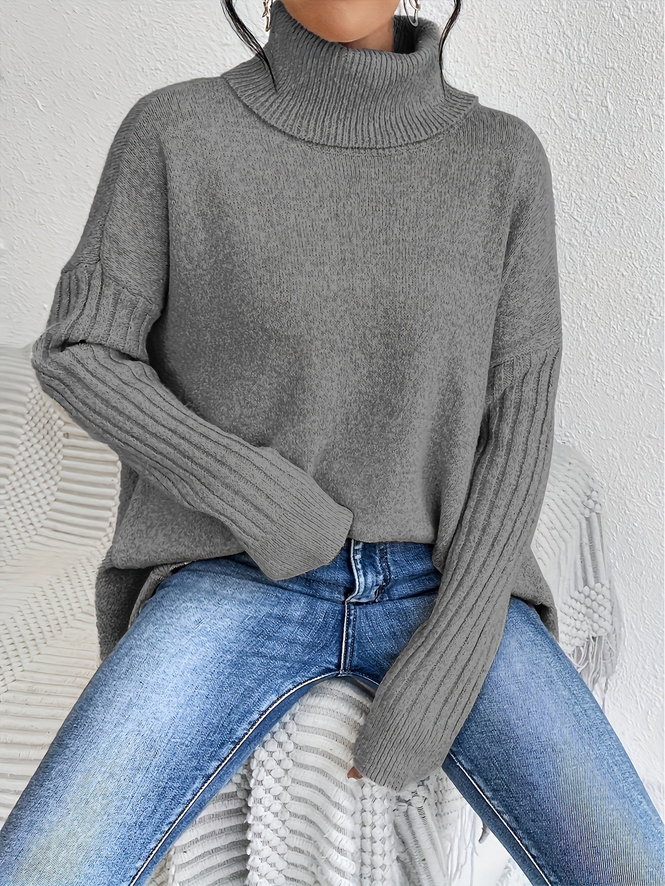Sylvana™ | Oversized Turtleneck Sweater