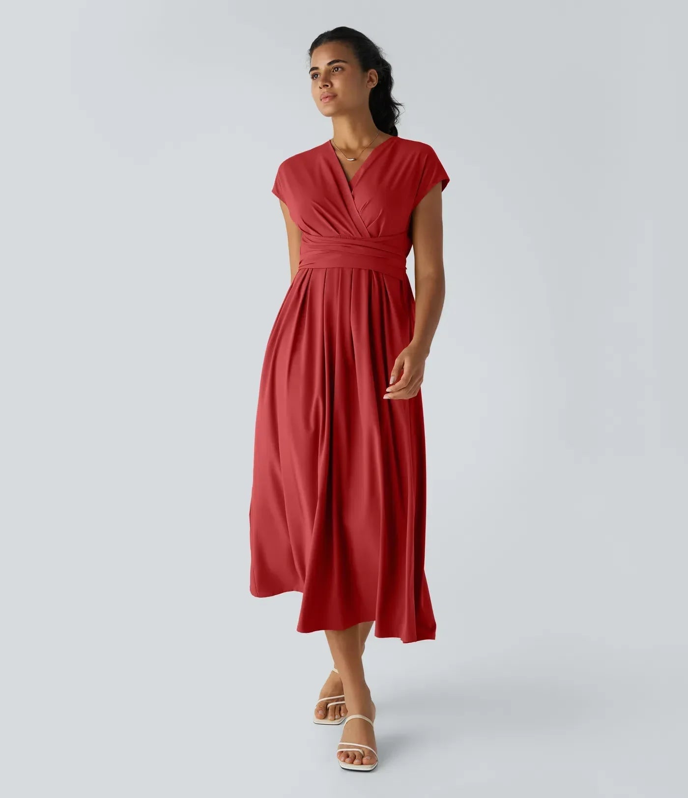 Olivia – Elegant Wrap Dress with High Waist