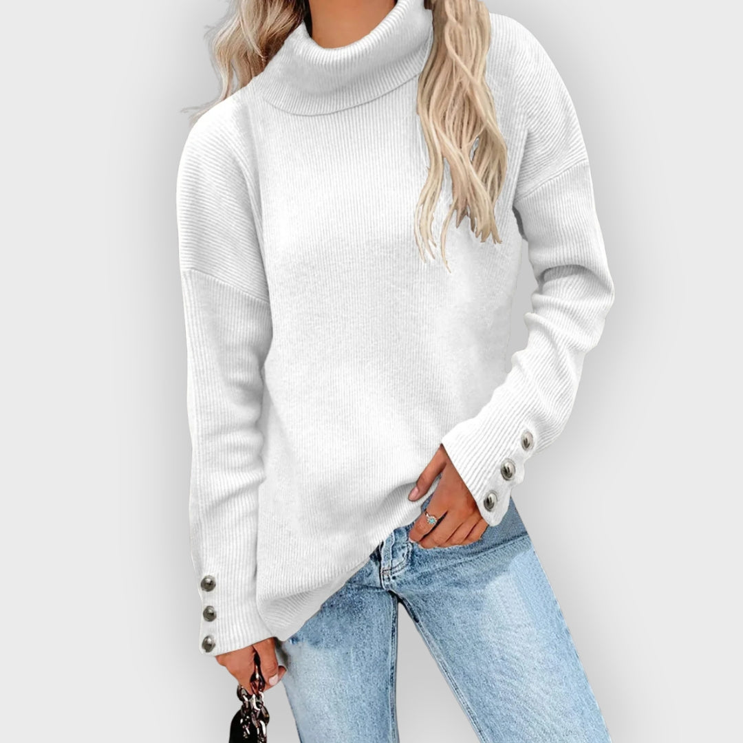 Robyn | Casual Knitted Sweater with High Neck