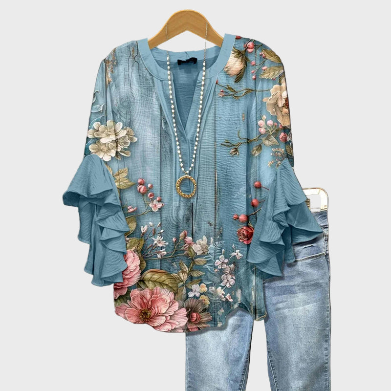Finley Fairweather | Stunning Ethereal Midnight Floral Top