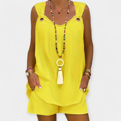 Christabella | Sleeveless Blouse and Shorts Ensemble