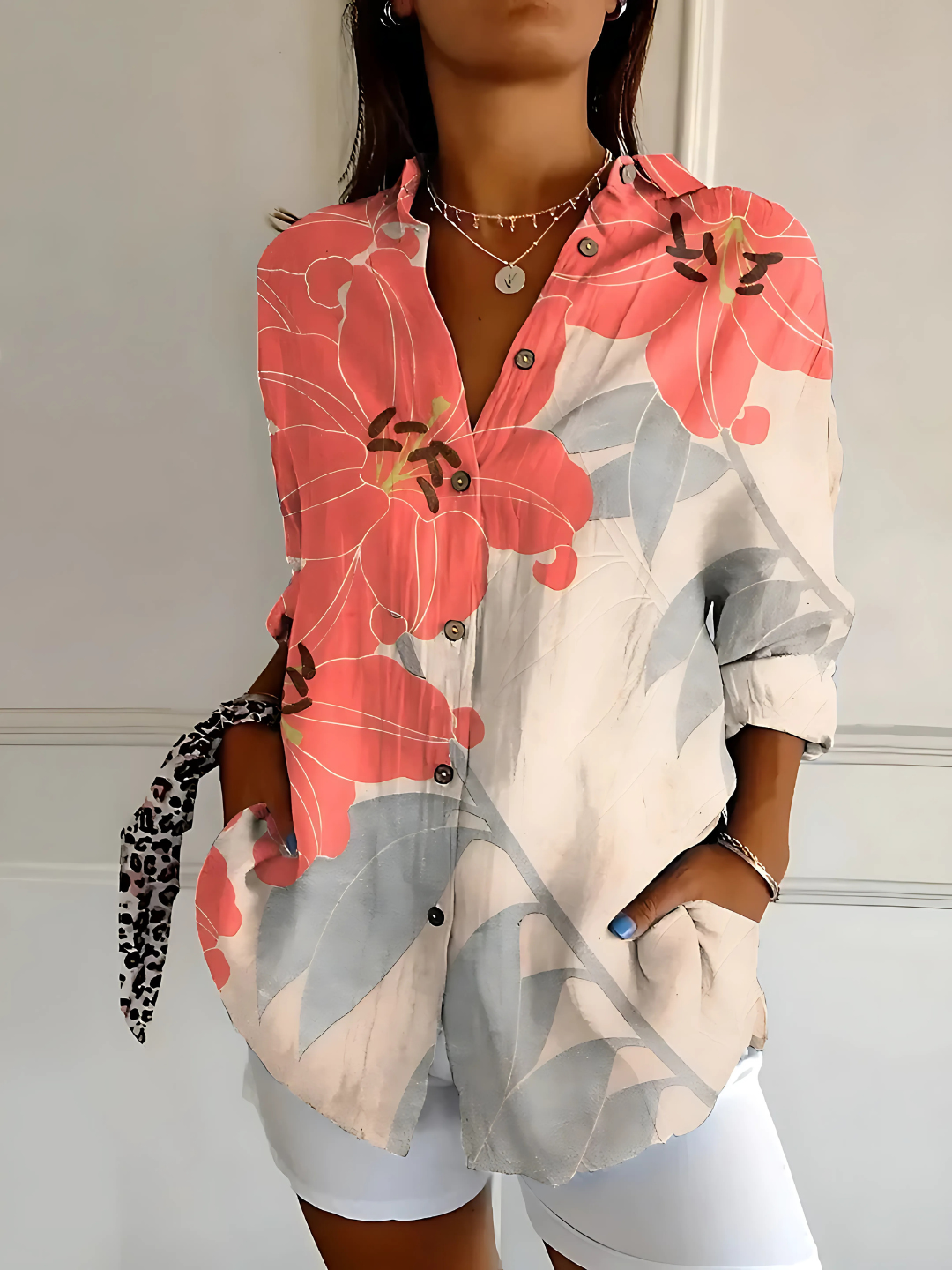 Yllona – Button-Up Relaxed Blouse